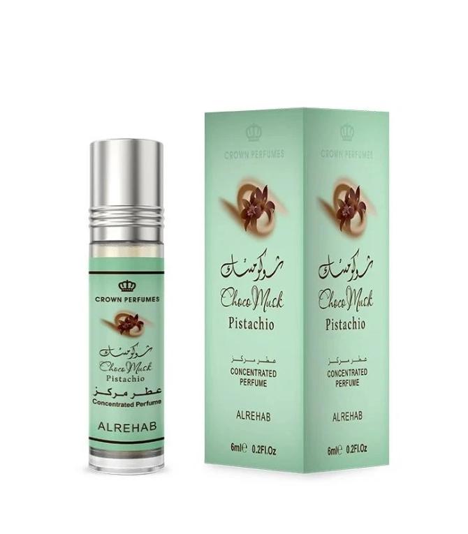 Al Rehab Choco Musk Pistachio Perfume Oil Roll On 0.2 Fl Oz (6 ml)