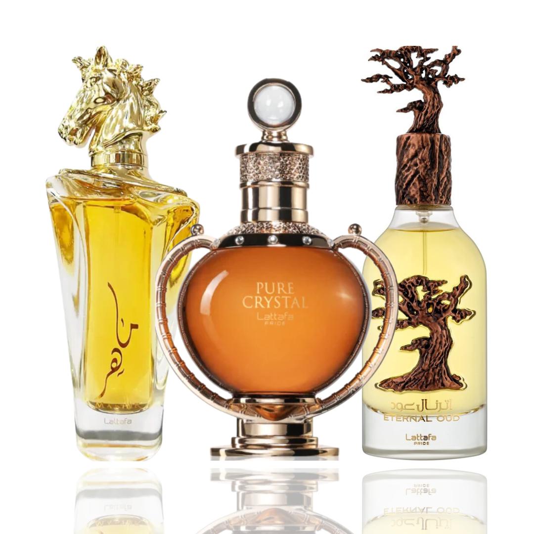 MAAHIR GOLD + ETERNAL OUD + PURE CRYSTAL -- 3 PIECE BUNDLE