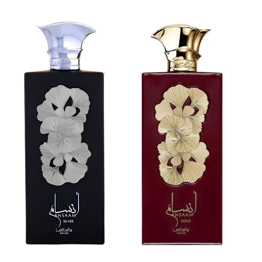 ANSAAM SILVER + ANSAAM GOLD (2pc Set) from Lattafa perfume 3.4oz(100ml)