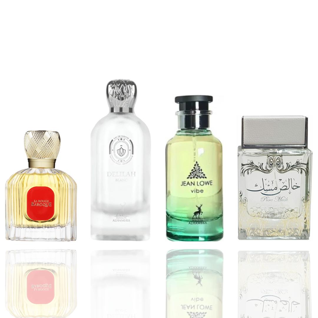 Jean Lowe vibe + Pure Musk + La Rouge Baroque + Delilah Blanc -- 4 piece bundle
