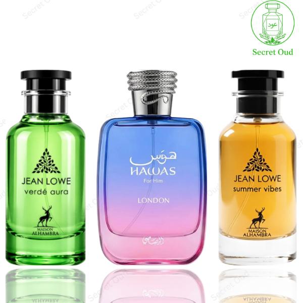 Jean Lowe Verde Aura + Jean Lowe Summer Vibe + Hawas London -- 3 Piece Bundle