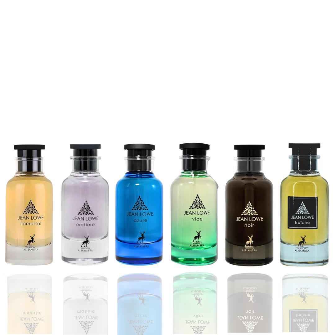 MAISON ALHAMBRA Unisex Fragrance Collection - Vibrant Vibe, Dark Noir, Rich Immortal, Breezy Fraiche, Unforgettable Azure & Matiere Scents