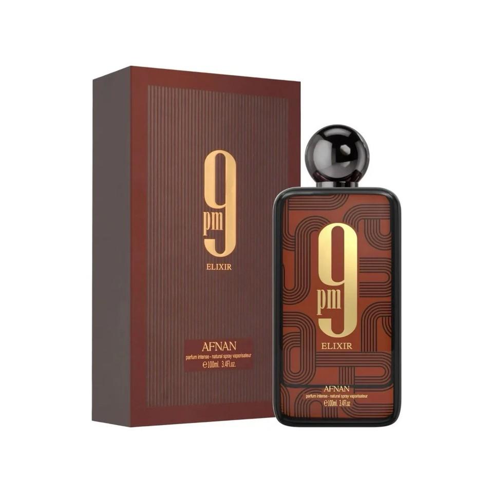 Afnan Perfumes 9PM Elixir Unisex Fragrance 3.4oz 100ml - Spicy Sweet Scent with Apple Cinnamon & Vanilla Notes