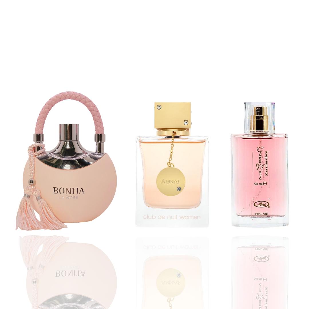 Choco Musk Marshmallow + Bonita La Rose + Club De Woman --- 3 piece bundle