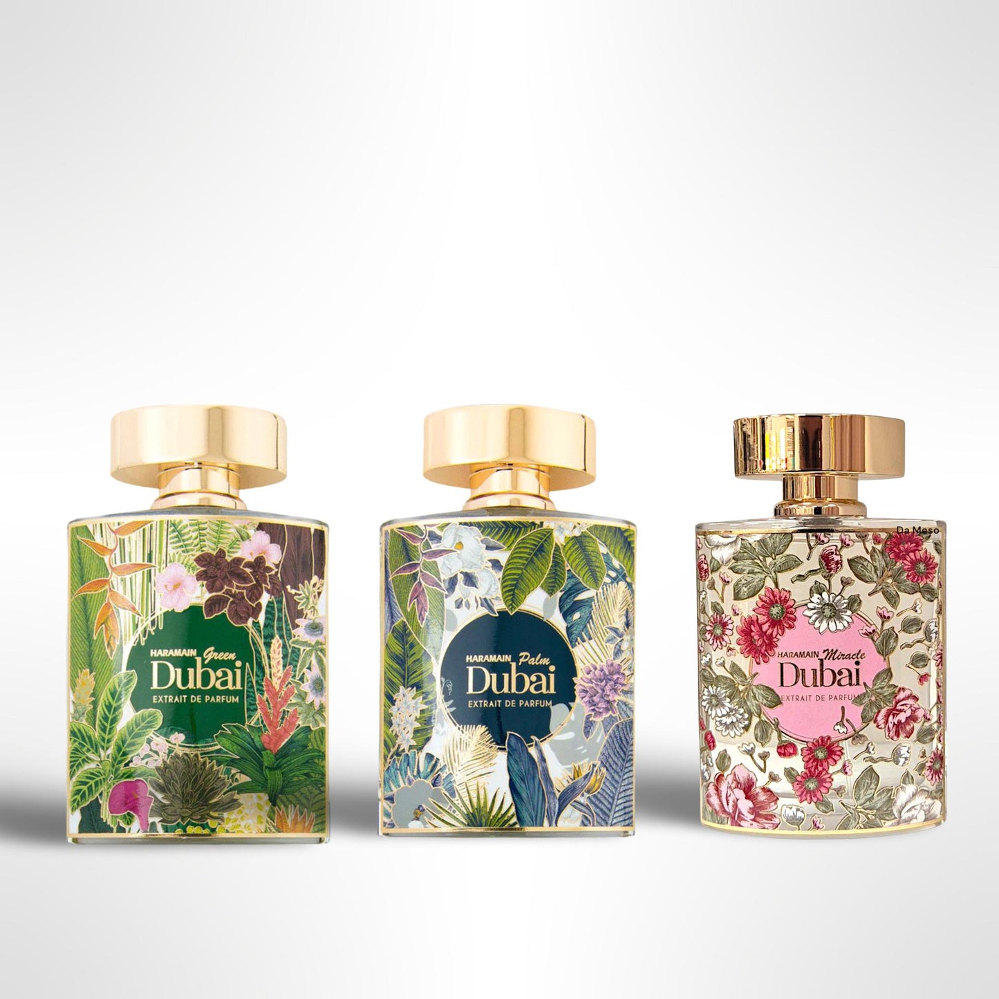 Haramain Miracle Dubai + Palm Dubai + Green Dubai Extrait de Parfum – 100ml (3.4 oz) | Fragrance Gift Bundle