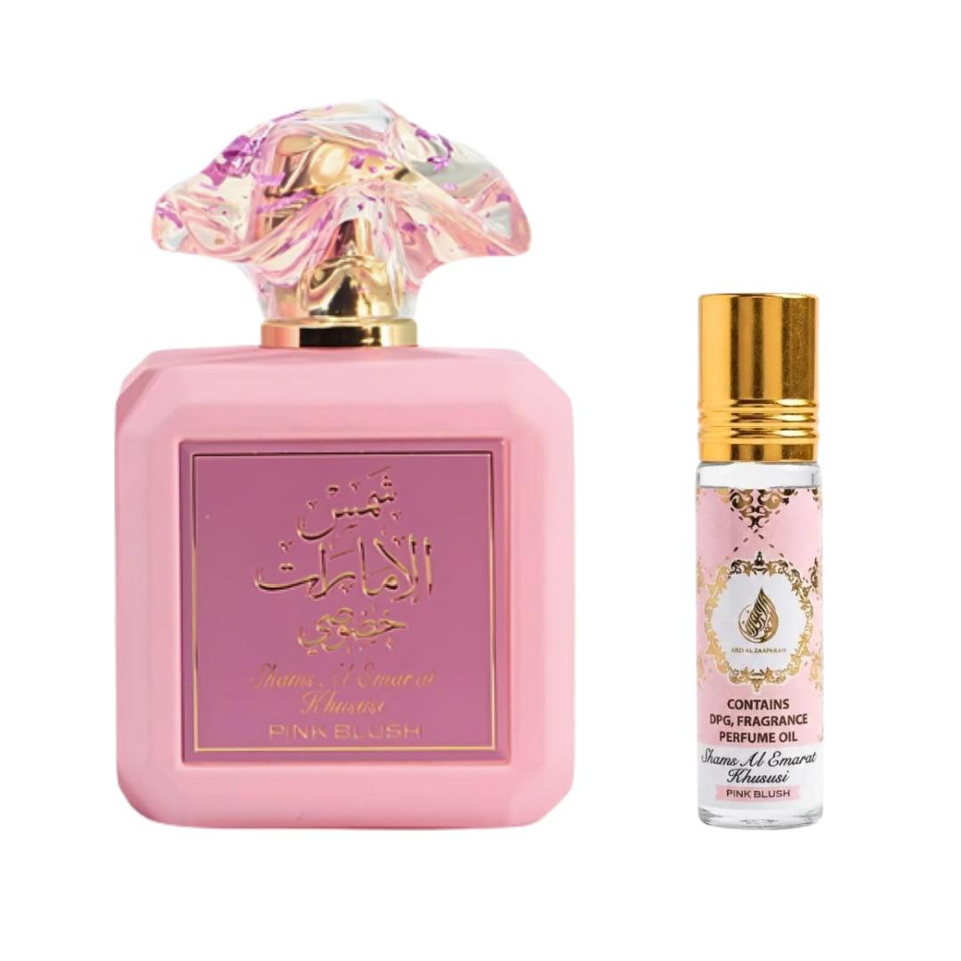 Pink Blush Shams Al Emarat + Pink Blush Shams Al Emarat 10ml roll-on -- 2 piece bundle
