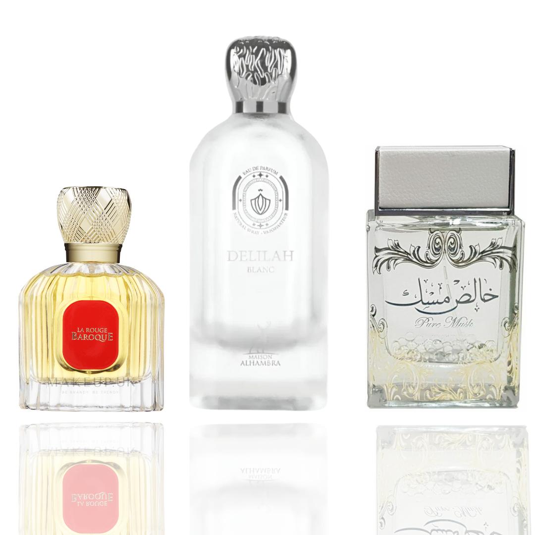 Delilah Blanc + La Rouge Baroque + Pure Musk -- 3 piece bundle