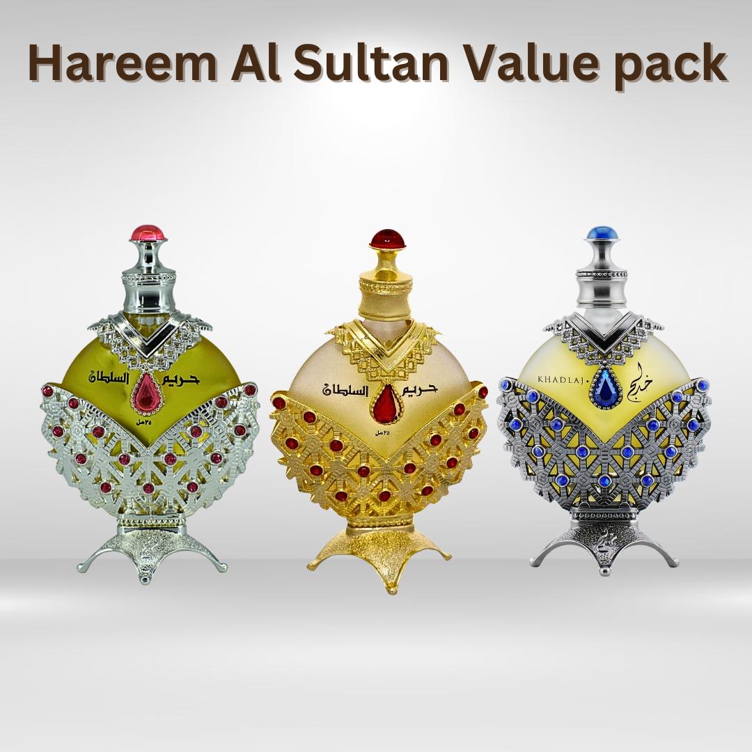 Hareem Al Sultan Gold + Silver + Blue - by KHADLAJ (BUNDLE)