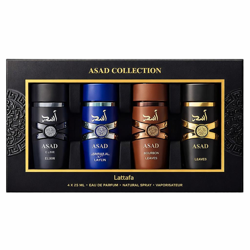 Asad Collection by Lattafa Perfumes for Men 4 x 25 ml