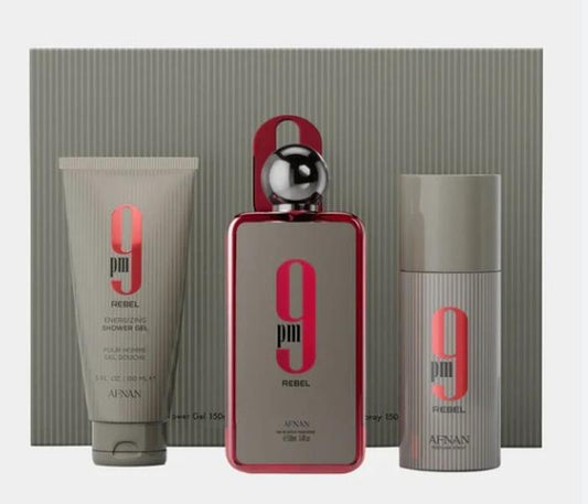 9 PM rebel 3 piece gift set