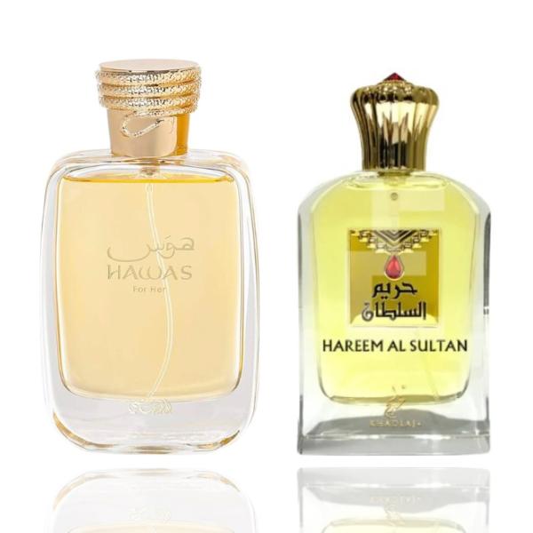 Hawas For Her + Hareem Gold perfume -- 2 piece bundle