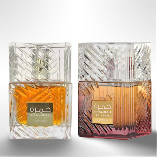 Lattafa Khamrah + Khamrah dukhan - Fragrance Gift Bundle