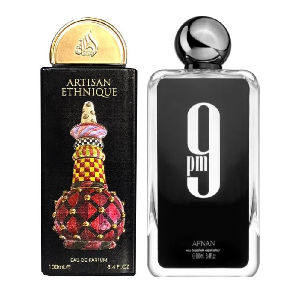 Lattafa Artisan & Afnan 9PM Perfume Bundle (3.4oz/100ml Each)
