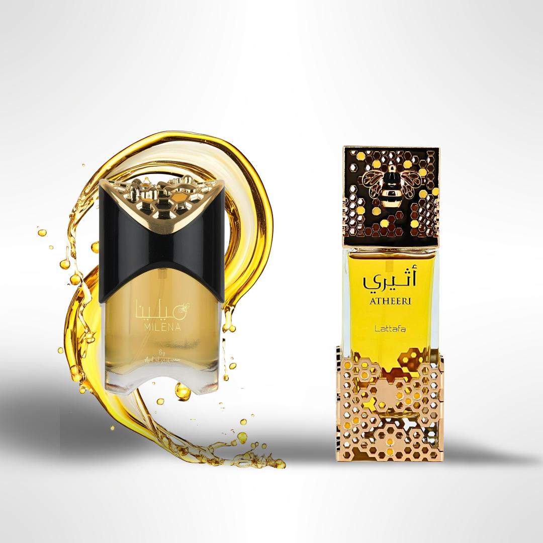 Milena + Atheeri Perfume Bundle – 100ml Each (3.4 fl oz) – Graceful & Radiant Duo for Her