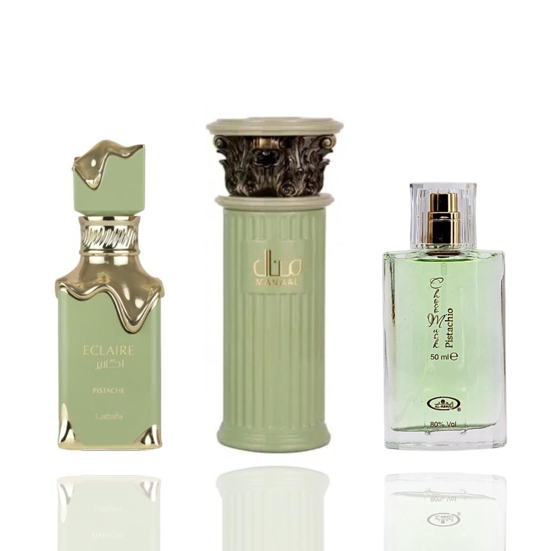 Eclaire Pistache + Manaal + Choco musk Pistachio(50ml) --- 3-piece Pistachio bundle