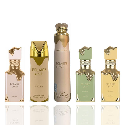 ECLAIRE Pistache + Eclaire Bonaffi + Eclaire + Eclaire Air Freshener + eclaire deodorant -- 5 piece bundle