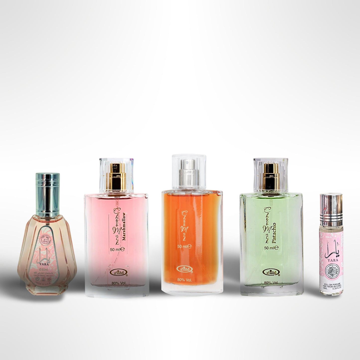 CHOCO MUSK Perfume +  YARA PERFUME(50ml) + Choco Musk Marshmallow + Al Rehab Choco Musk Pistachio Eau de Parfum – 50ml (1.65oz)