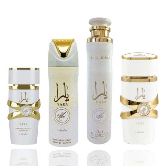 YARA MOI + YARA MOI 20ML + YARA MOI DEODORANT + YARA MOI AIR FRESHENER -- 4 PIECE BUNDLE