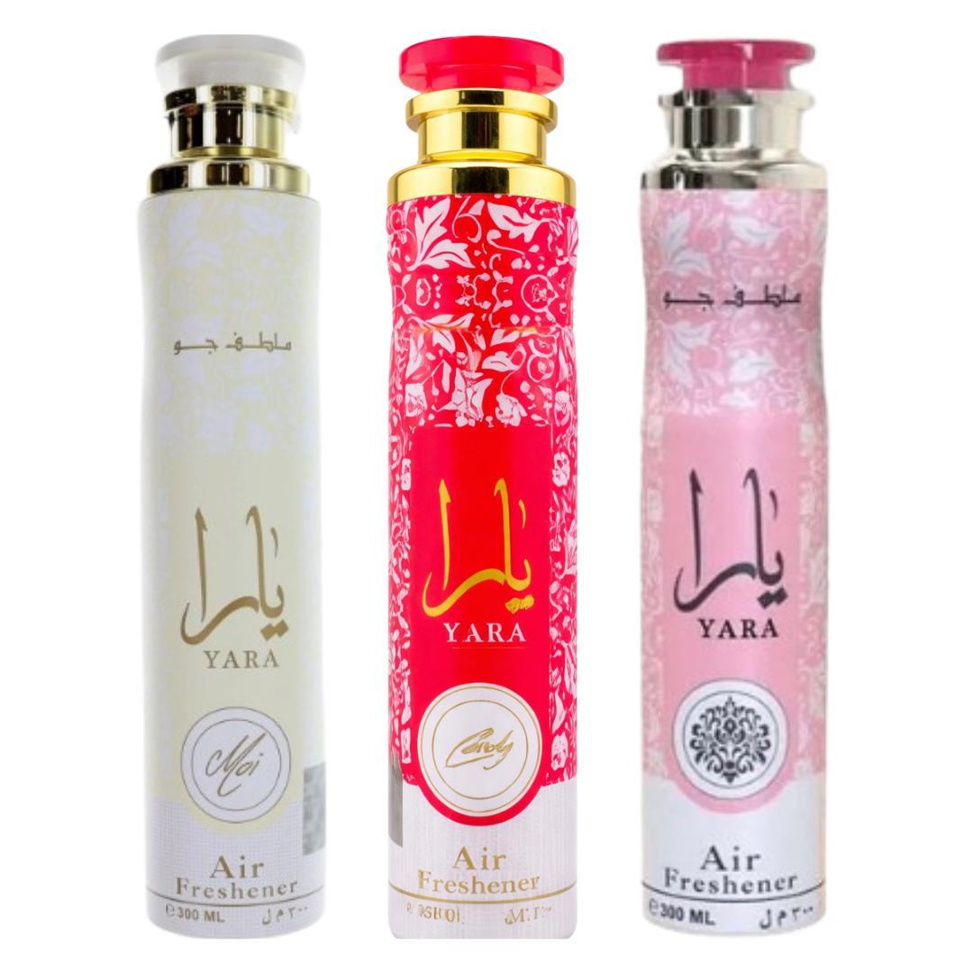 Yara moi air freshener + Yara air freshener + yara candy air freshener -- 3 piece bundle