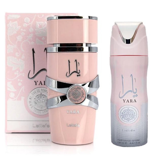 YARA Perfume+ YARA Air Deodorant (6.67oz) from lattafa perfume 3.4oz(100ml)