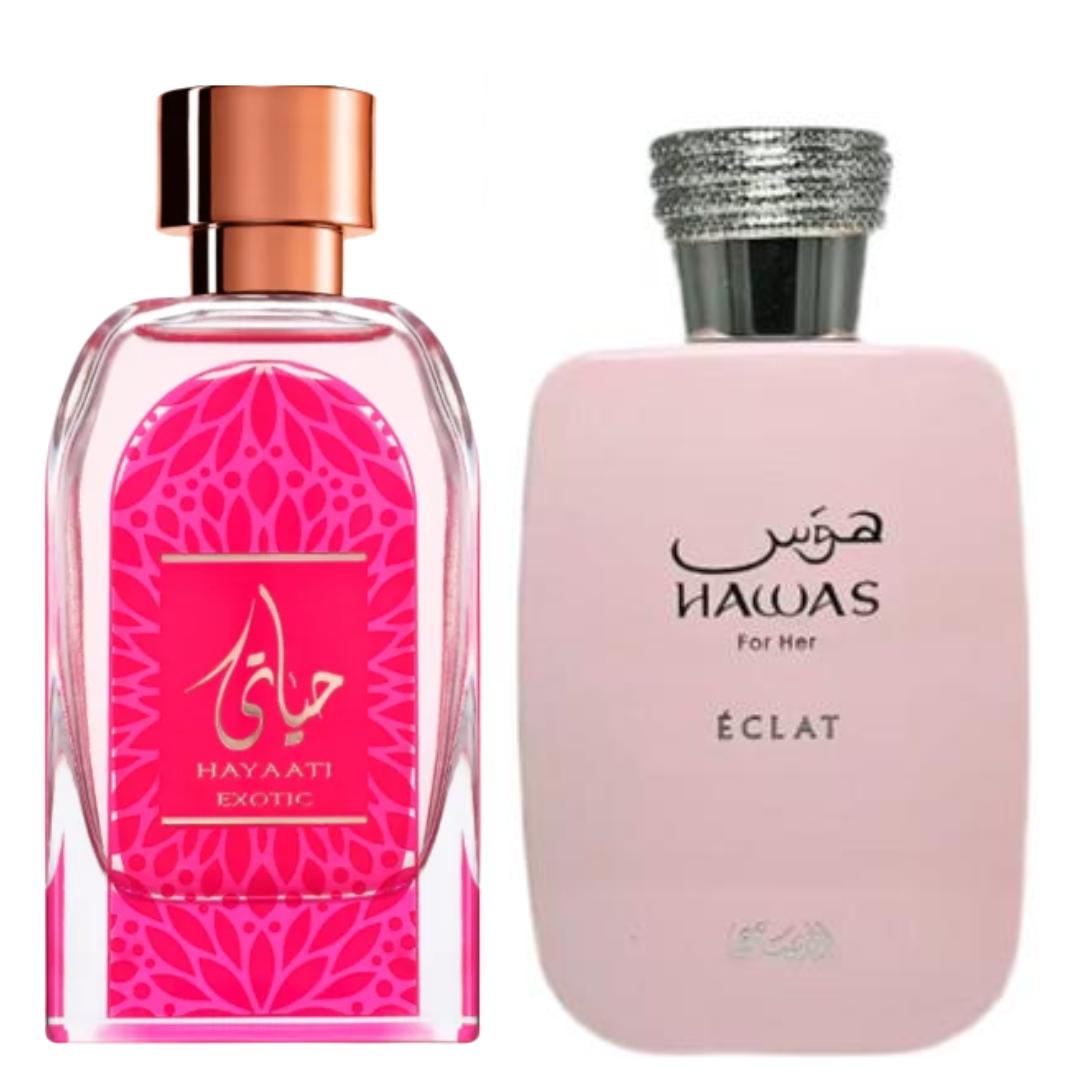 THE YANG Bundle - Hayaati Exotic + Hawas Eclat 100ml perfumes