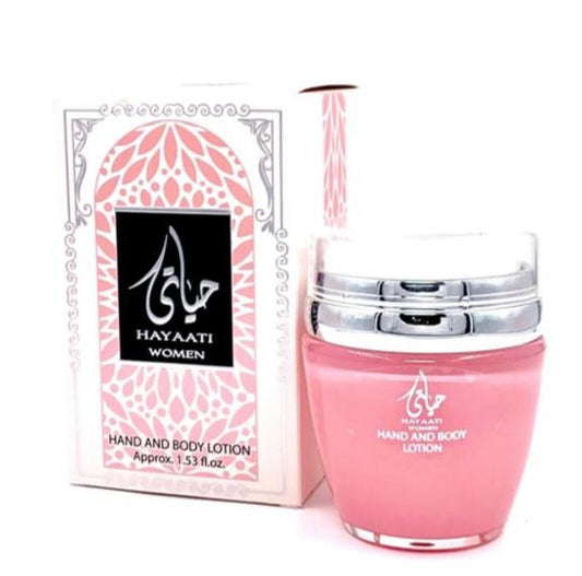 HAYAATI WOMEN (women) Hand and Body Lotion by Ard al zafraan perfumes 1.53oz Body Care Luxury Moisturizers Comfort