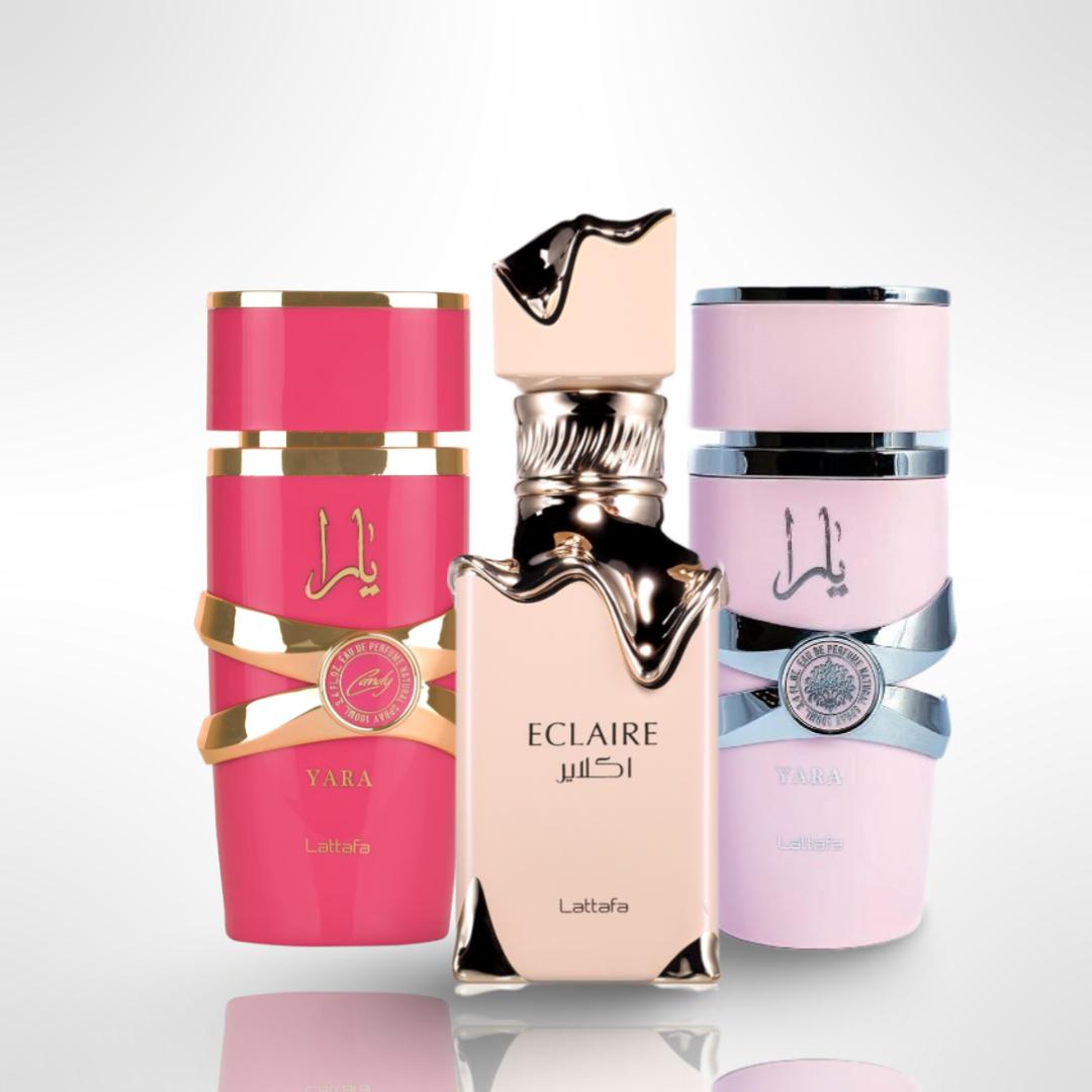 Lattafa Yara Candy + Eclair +  Yara Perfume By Lattafa Perfumes 3.4oz(100ml) - Fragrance Gift Bundle
