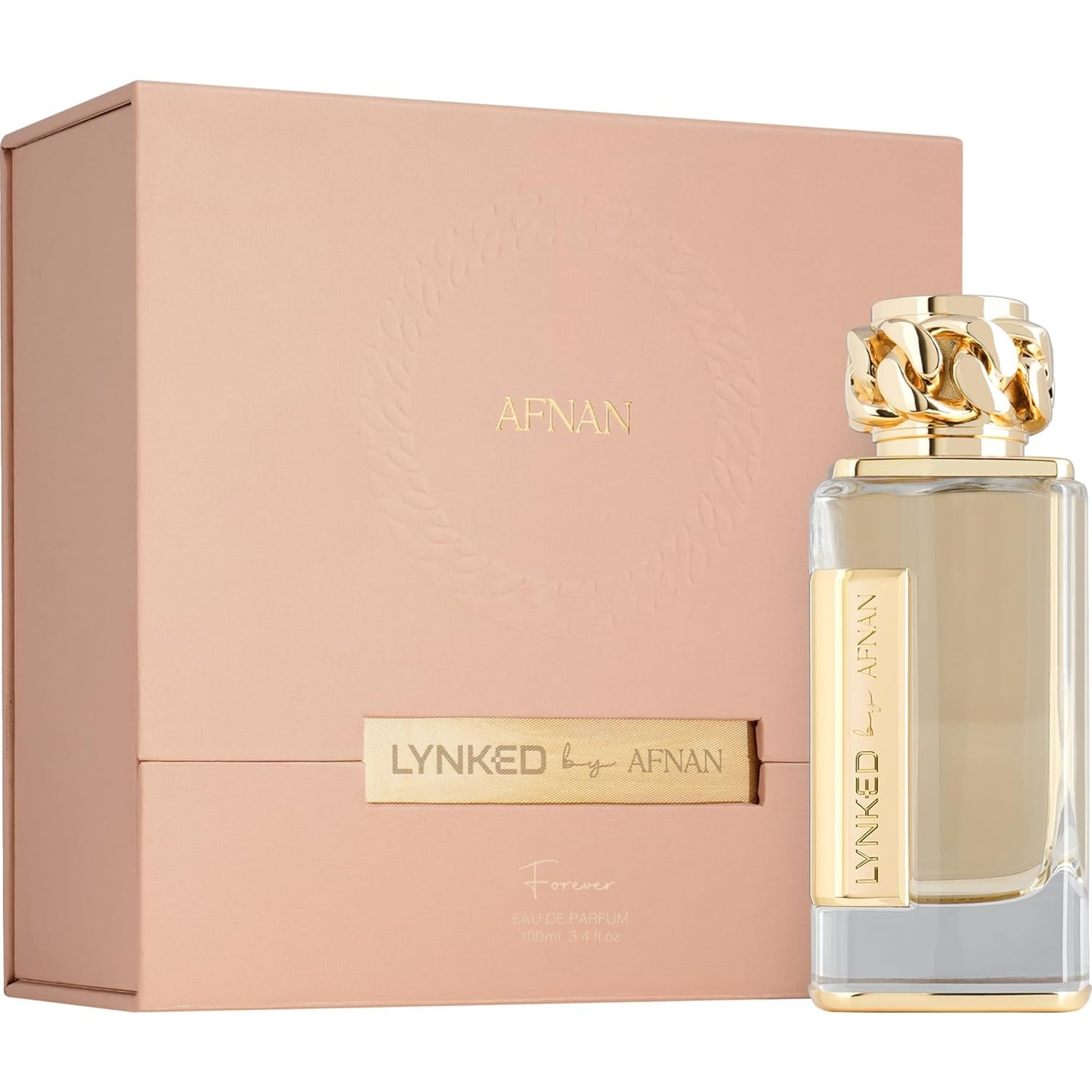 Lynked Forever (Gold) For Women Eau De Parfum, 3.4 Fl. Oz by afnan