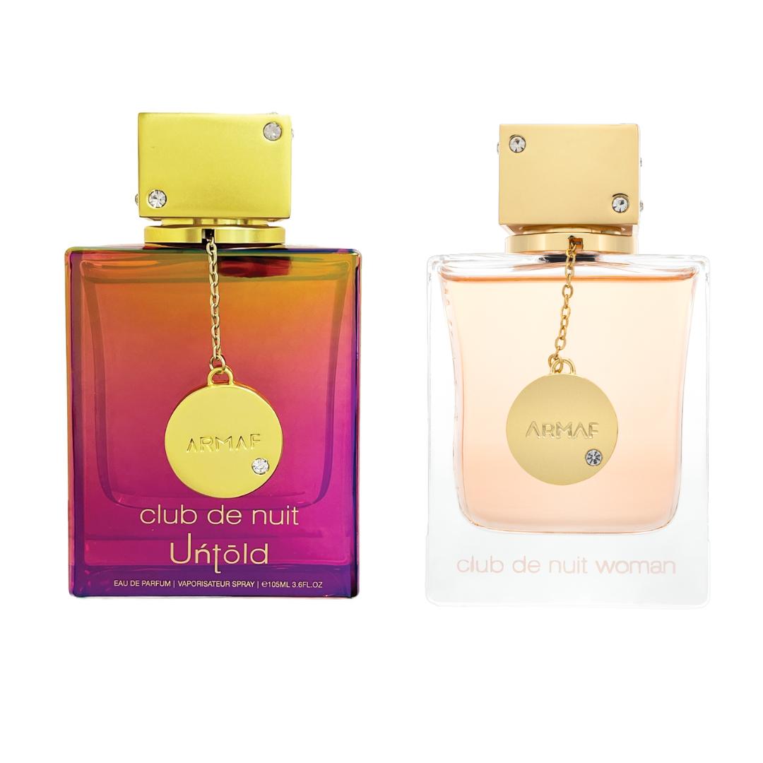 Armaf CLUB DE NUIT UNTOLD + CLUB DE NUIT Women's Eau de Parfum by Armaf - 3.5oz (105ml) - Fragrance Gift Bundle