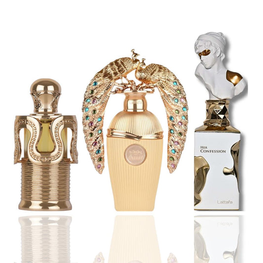 MAITHA + AFEEF + HER CONFESSION -- 3 PIECE BUNDLE Edp Perfume Fragrance Concentrated Perfume Oil
