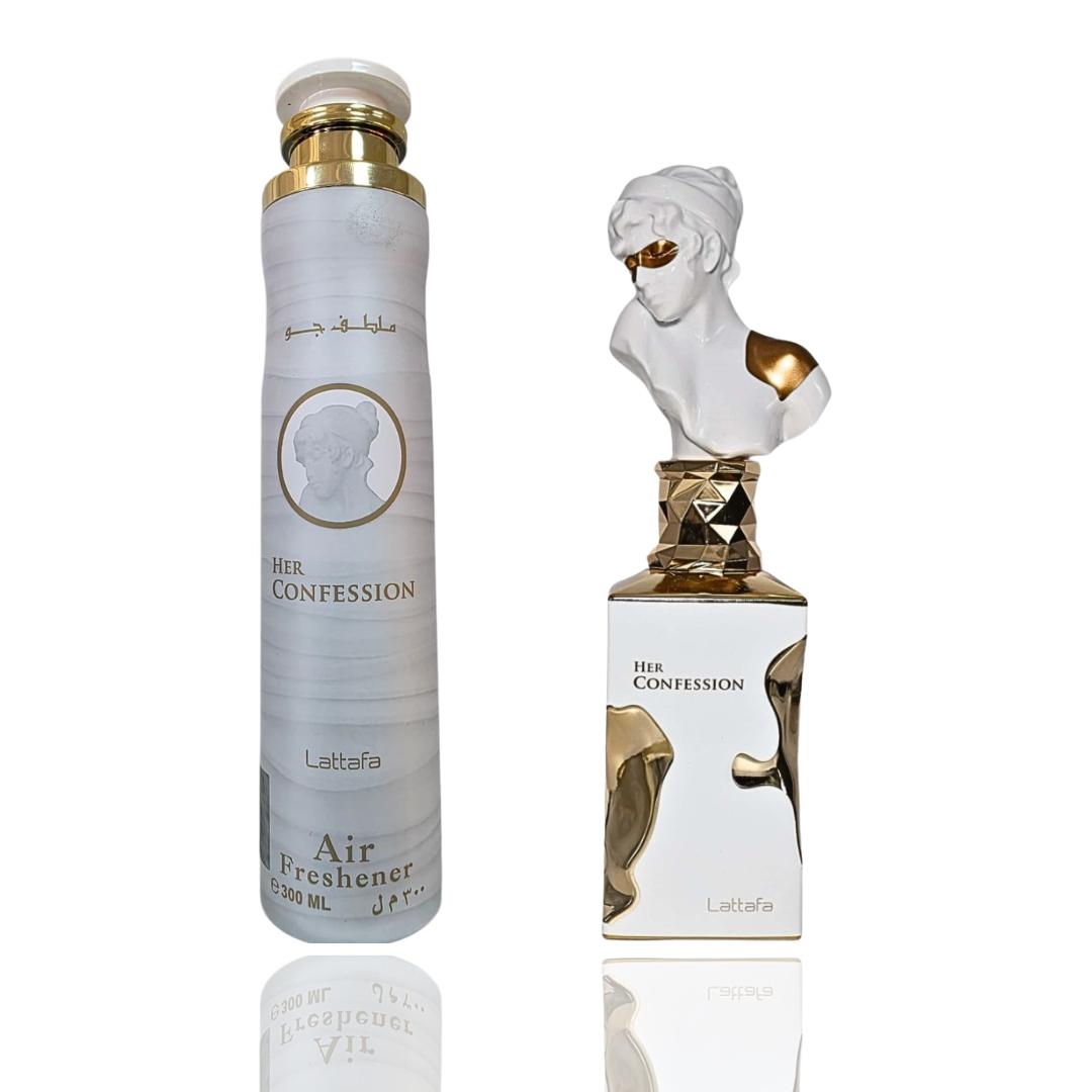Her confession + Her confession air freshener -- 2 piece bundle