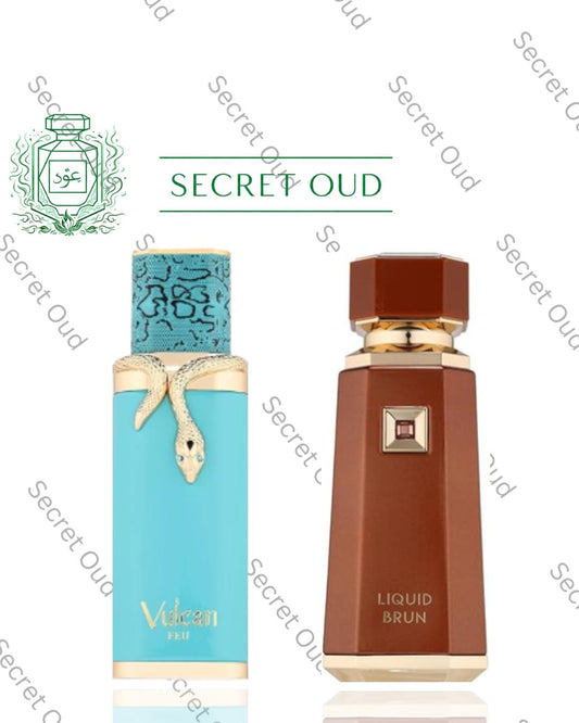 Unisex Vulcan Feu + Liquid Brun Contrast Duo Fragrance, 2-Piece EDP Duo Set Bundle