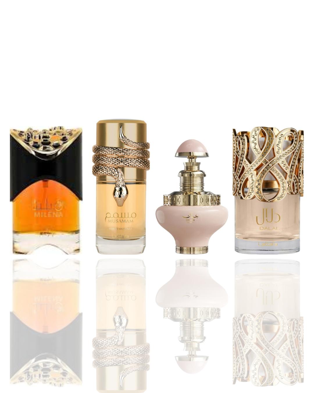 Dalal + Musamam white + Juman Precious + Milena -- 4 piece bundle
