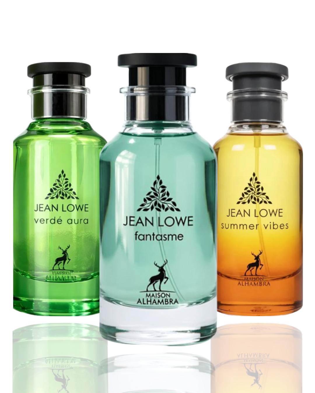 Lattafa Bundle Unisex Fragrance 3-Piece Set - Jean Lowe Verde Aura, Fantasme, Summer Vibes - EDP Perfume, Citrus Musky, Floral Musky Scent - Modern Versatile Adult Gift, Citrus Musky Fragrance