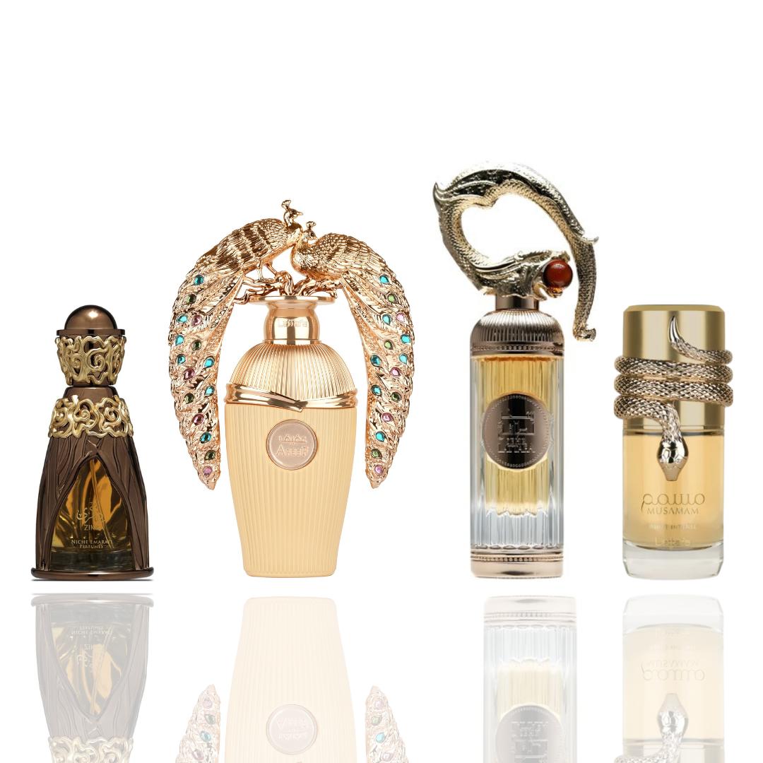 ZIKRA + AFEEF + MUSAMAM + SEHR LATTAFA -- 4 PIECE BUNDLE – SecretOud