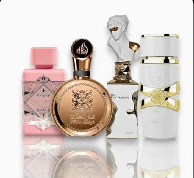 FAKHAR LATTAFA WOMEN + HER CONFESSION + BADEE AL OUD PINK + YARA MOI  - by Lattafa perfumes 3.4oz(100ml)_ Fragrance BUNDLE