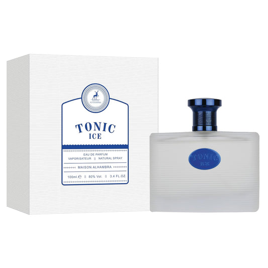 Lattafa Maison Alhambra Tonic Ice Eau de Parfum Spray 3.4 Ounce Fresh Aquatic Citrus Musky Long Lasting Fragrance for Unisex