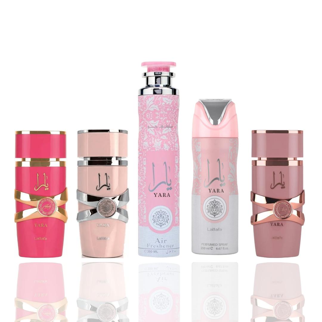 Yara candy + Yara + Yara Air freshener + Yara deodorant + Yara elixir — 5 piece bundle