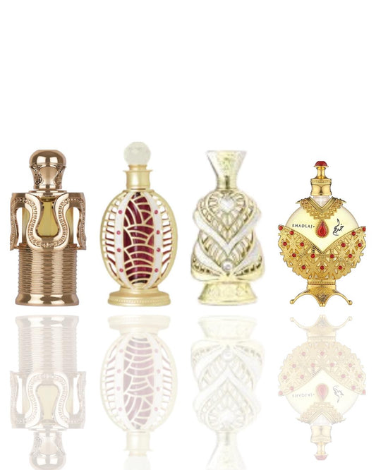 maitha + shagaf al ward oil + sabah al ward oil + hareem al sultan gold oil -- 4 piece bundle