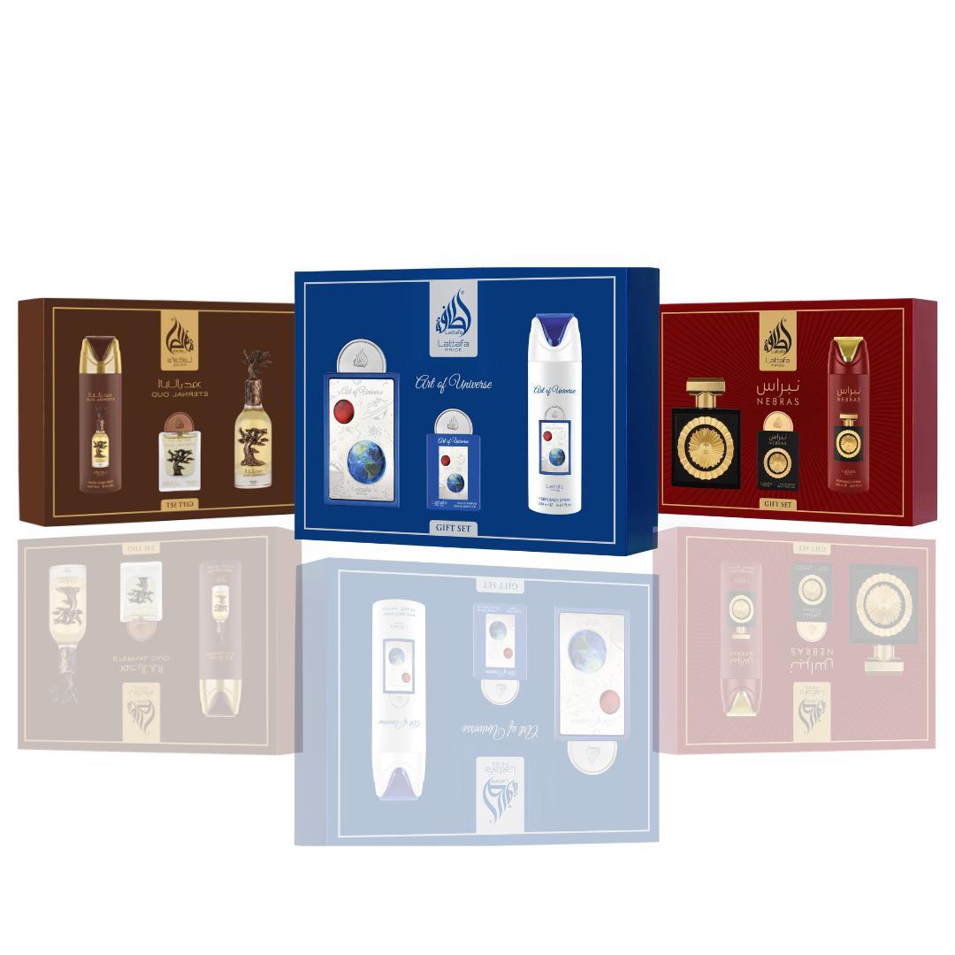 Eternal oud gift set + art of universe gift set + nebras gift set —3 set bundle