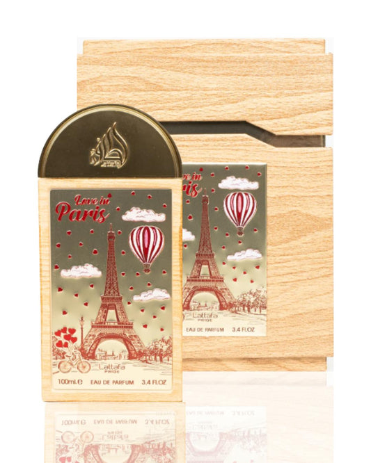 Lattafa Pride Love In Paris 100ml EDP Unisex Romantic Perfume - Sweet Fruity, Soft Floral Fragrance, Sweet Elegant Fragrance with Rose, Vanilla, Musk for Beauty & Personal Care Use, Single Item
