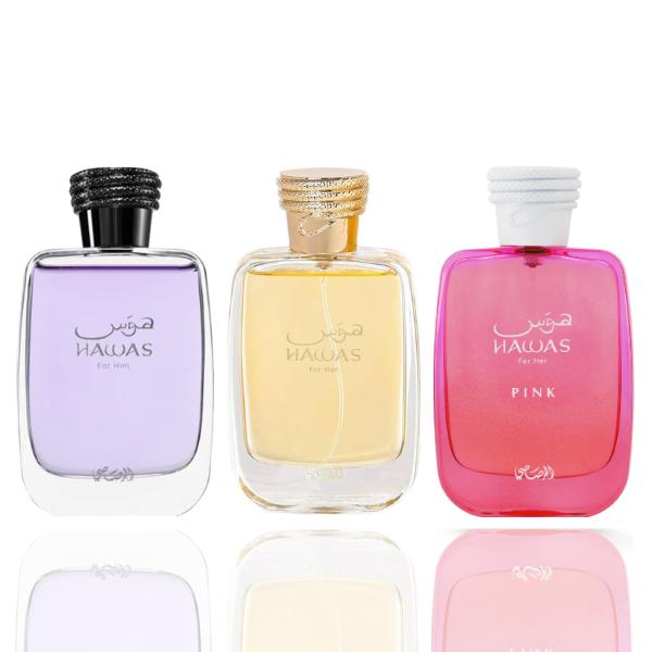 Hawas + Hawas For Her + Hawas Pink -- 3 piece bundle