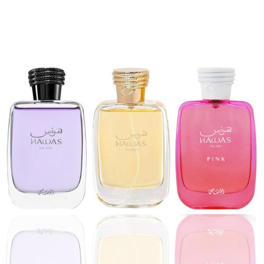 Hawas + Hawas For Her + Hawas Pink -- 3 piece bundle