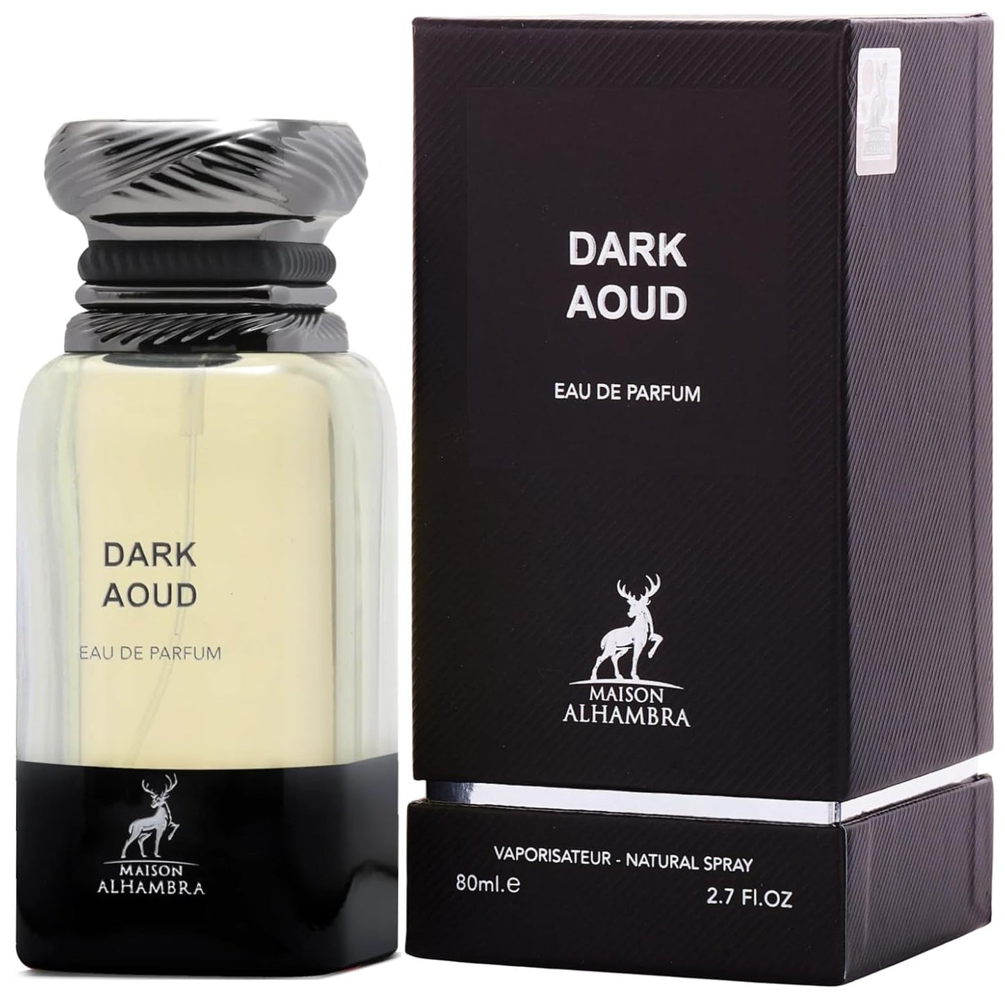 Lattafa Maison Alhambra Dark Aoud – Spicy, Woody, Oud, Oriental – Eau de Parfum Spray Long-Lasting Fragrance for Unisex, 2.7 Ounce / 80 ml