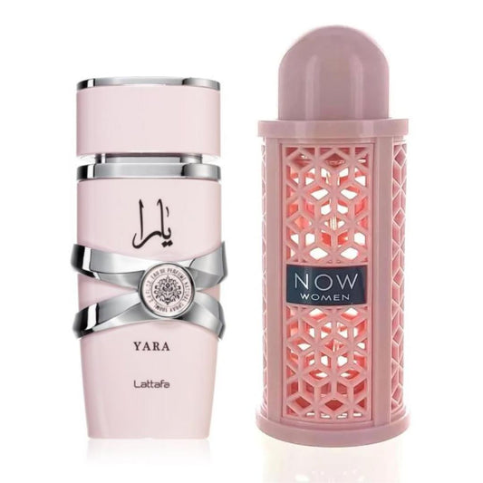 YARA Perfume + NOW WOMEN Perfume (2pc Set) from Lattafa perfume 3.4oz(100ml)