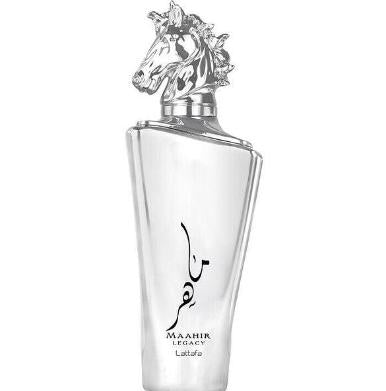 Lattafa Perfumes MAAHIR SILVER Men's Perfume, 3.4Oz(100ml) - Evokes Strength and Confidence